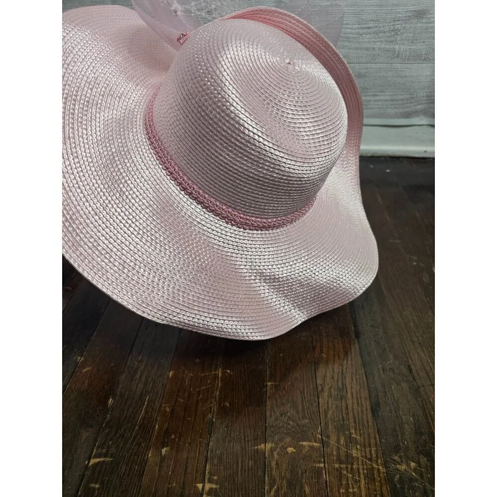 Vintage Pastel Pink Derby Church Hat Tulle